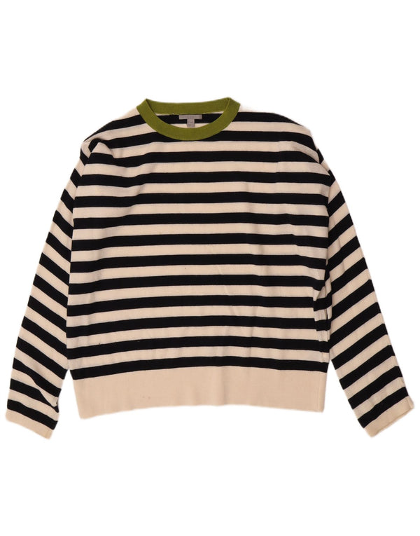 Cos Damski sweter oversize z okrągłym dekoltem UK 10 w małe czarne paski