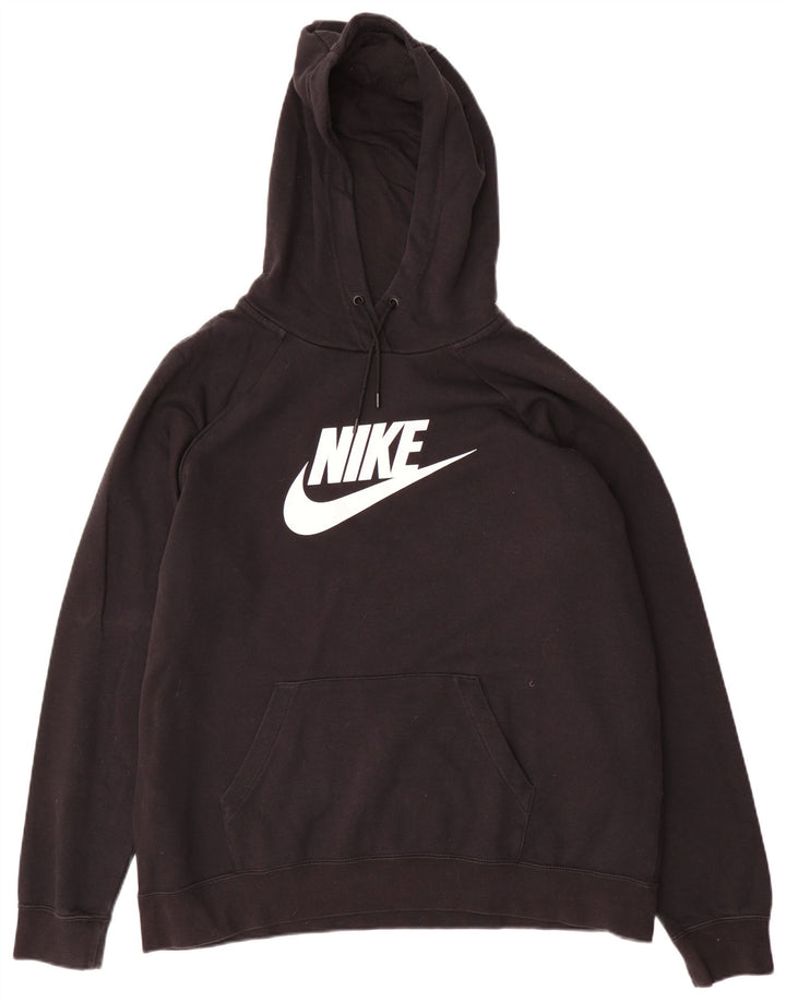 Męski sweter z kapturem Nike z grafiką XL, czarny, bawełniany