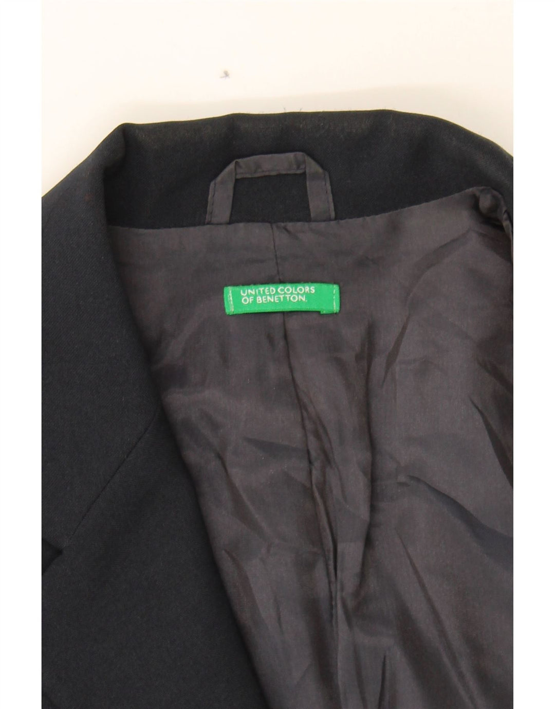 BENETTON Womens 3 Button Blazer Jacket IT 38 XS Navy Blue Polyester Vintage Benetton and Second-Hand Benetton from Messina Hembry 