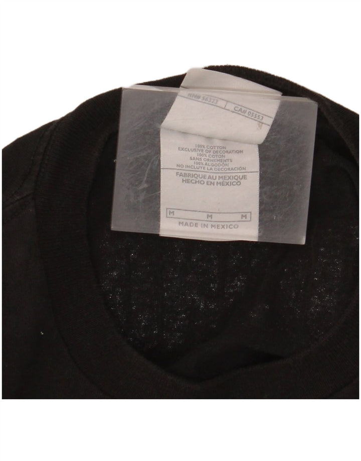 Męski T-shirt z grafiką NIKE Top, średni czarny, bawełniany