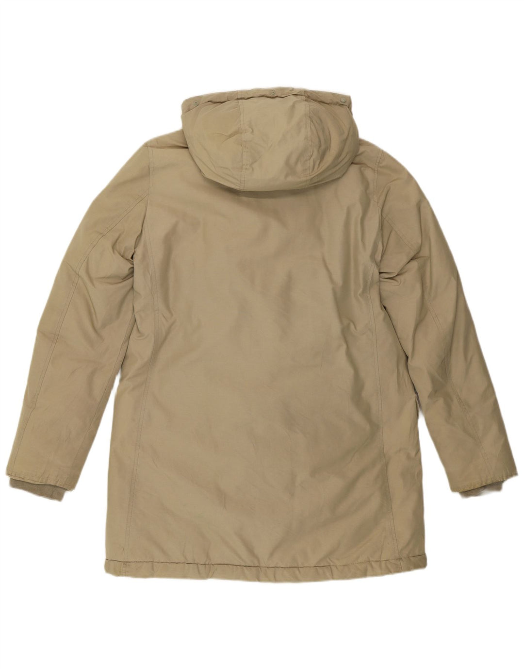 WOOLRICH Womens Hooded Padded Jacket UK 14 Medium Green Cotton