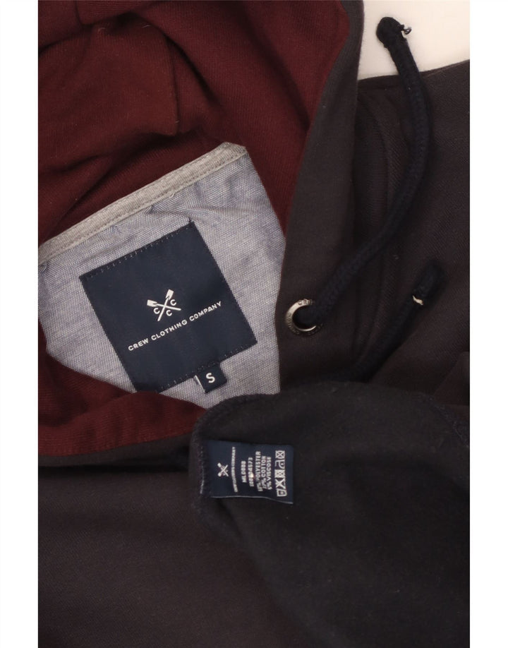 Crew Clothing Męski sweter z kapturem i zamkiem błyskawicznym, mały granatowy poliester