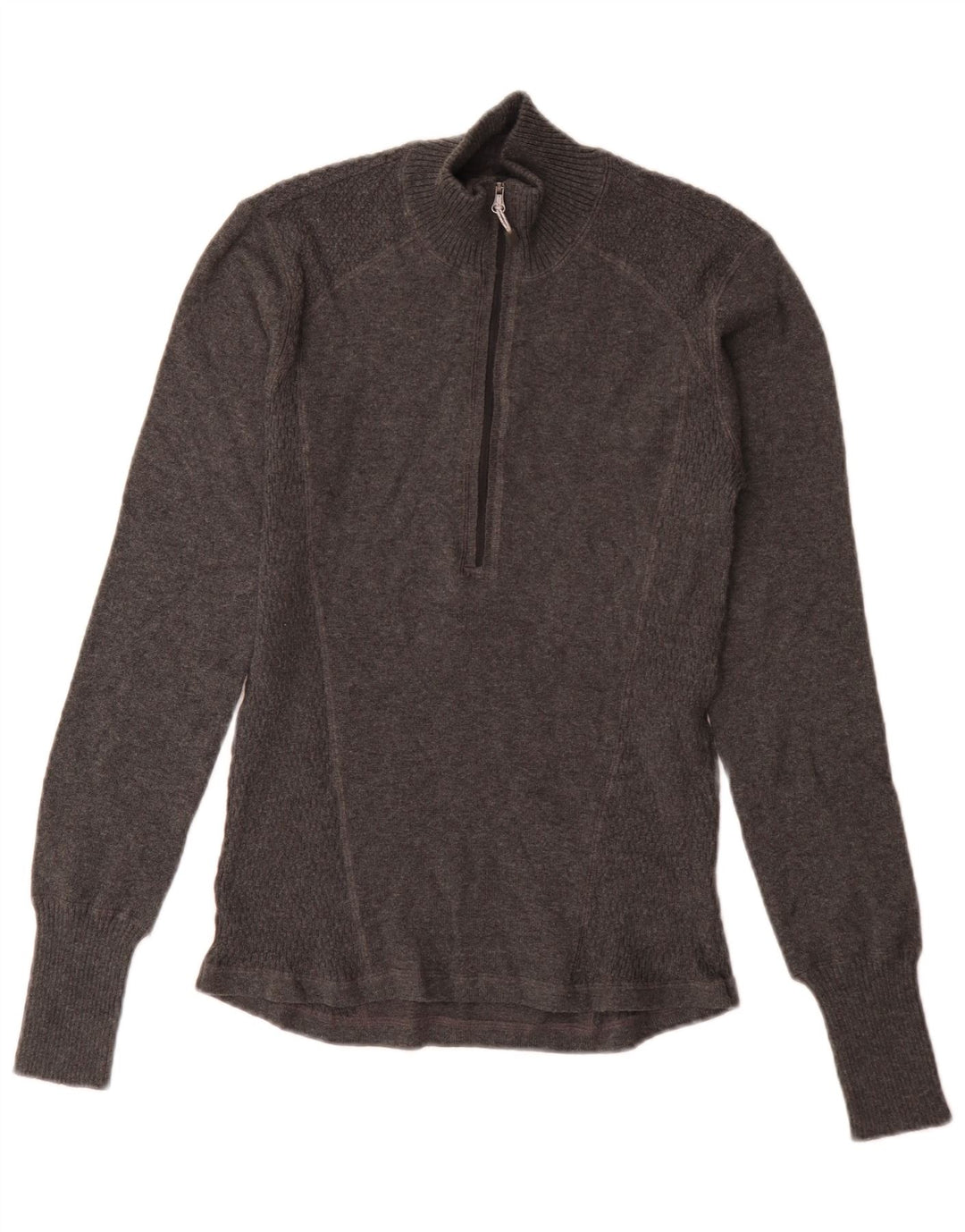 Męski sweter zapinany na zamek Eddie Bauer, mały, szary, bawełniany