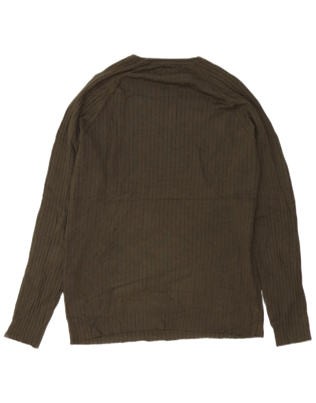 Męski sweter z okrągłym dekoltem Zara, średnio zielona wiskoza