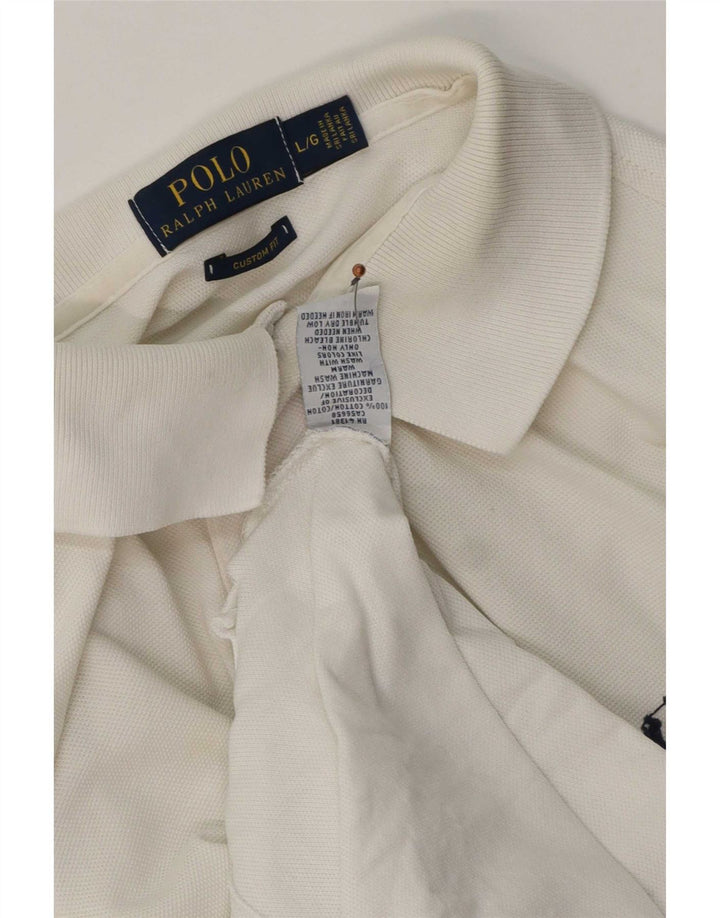 Koszula męska Polo Ralph Lauren o dopasowanym kroju, duża, biała, bawełniana