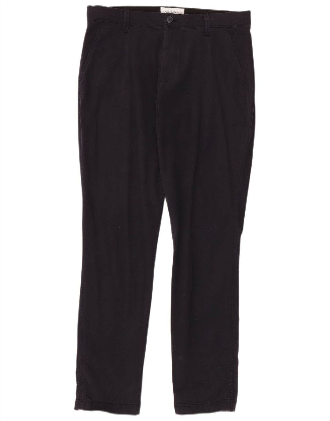 Męskie spodnie chino CALVIN KLEIN W31 L32 granatowe, bawełniane