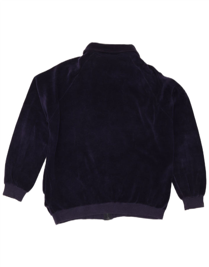 Damska kurtka dresowa VINTAGE UK 16, duża, granatowa, bawełniana