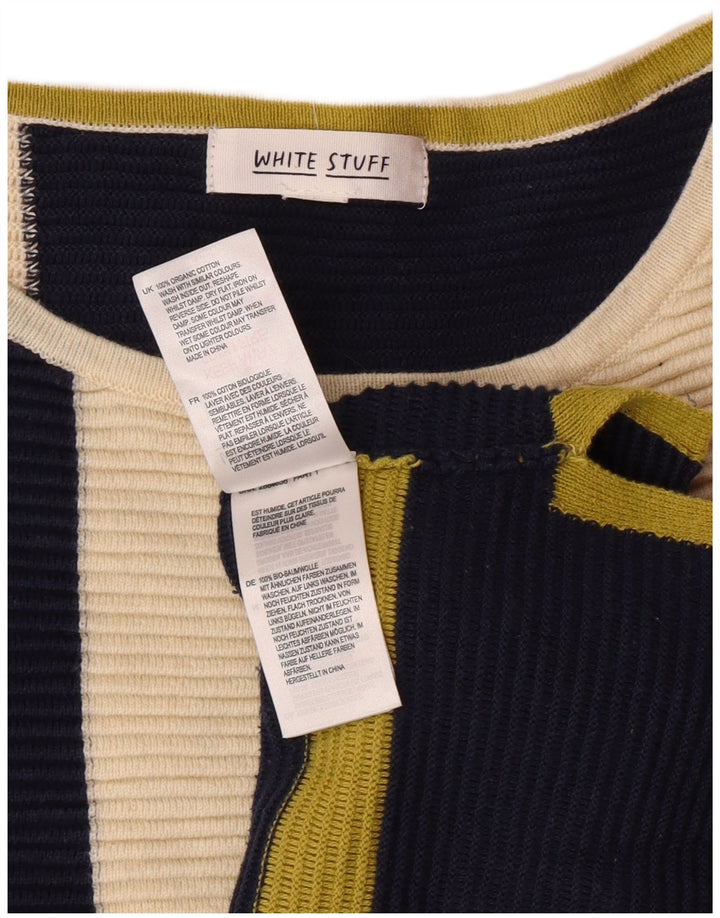 WHITE STUFF Damski sweter z dekoltem w łódkę, UK 18 XL, wielokolorowy