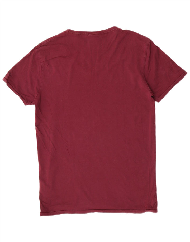 T-shirt męski Scotch & Soda, średniej wielkości bordowa bawełna