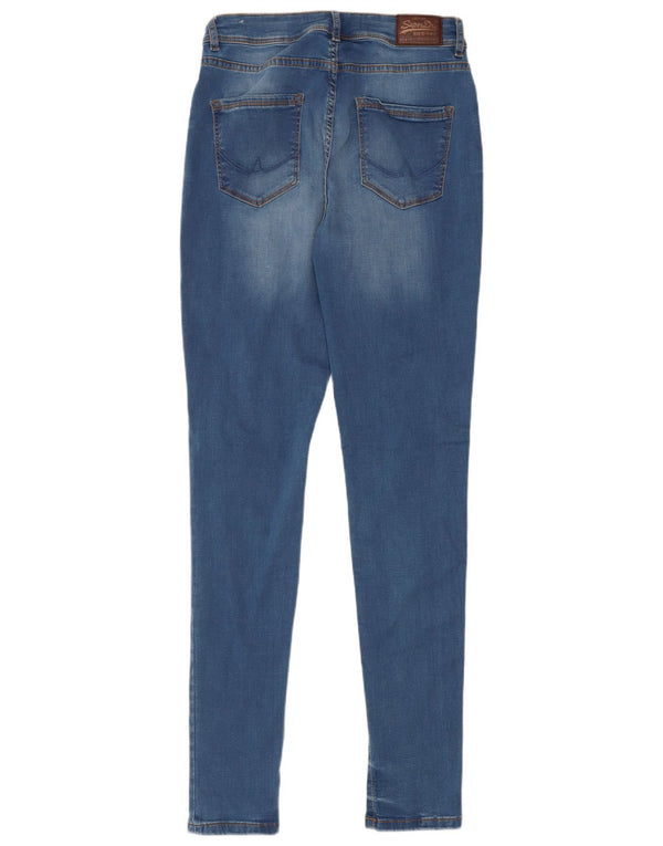 Superdry damskie Sophia Distressed Skinny Jeans UK 12 Medium W28 L32 niebieskie