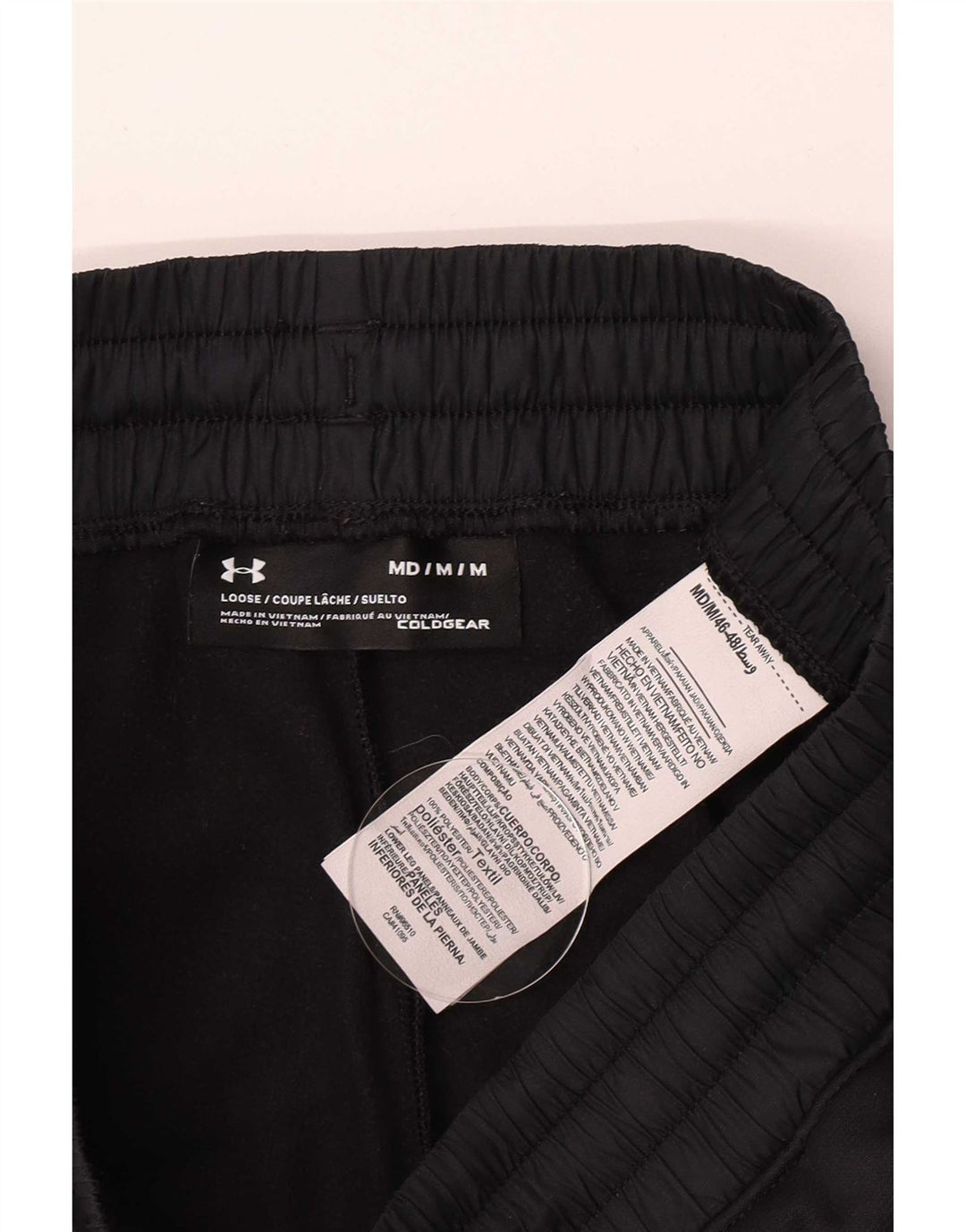 Męskie spodnie dresowe Under Armour Cold Gear Graphic, średnio czarne