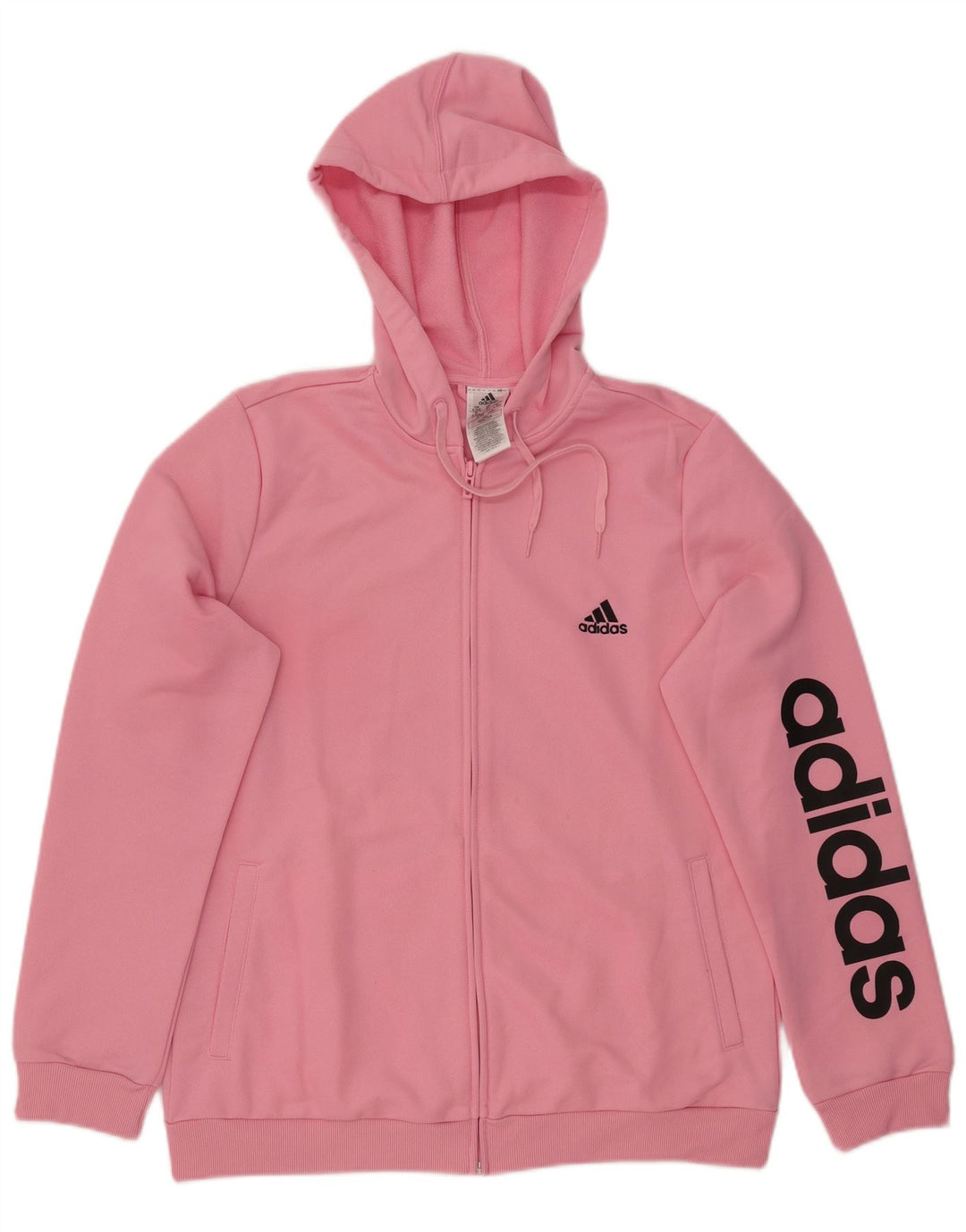 Damski sweter z kapturem i zamkiem błyskawicznym ADIDAS UK 20/22 XL Różowy poliester