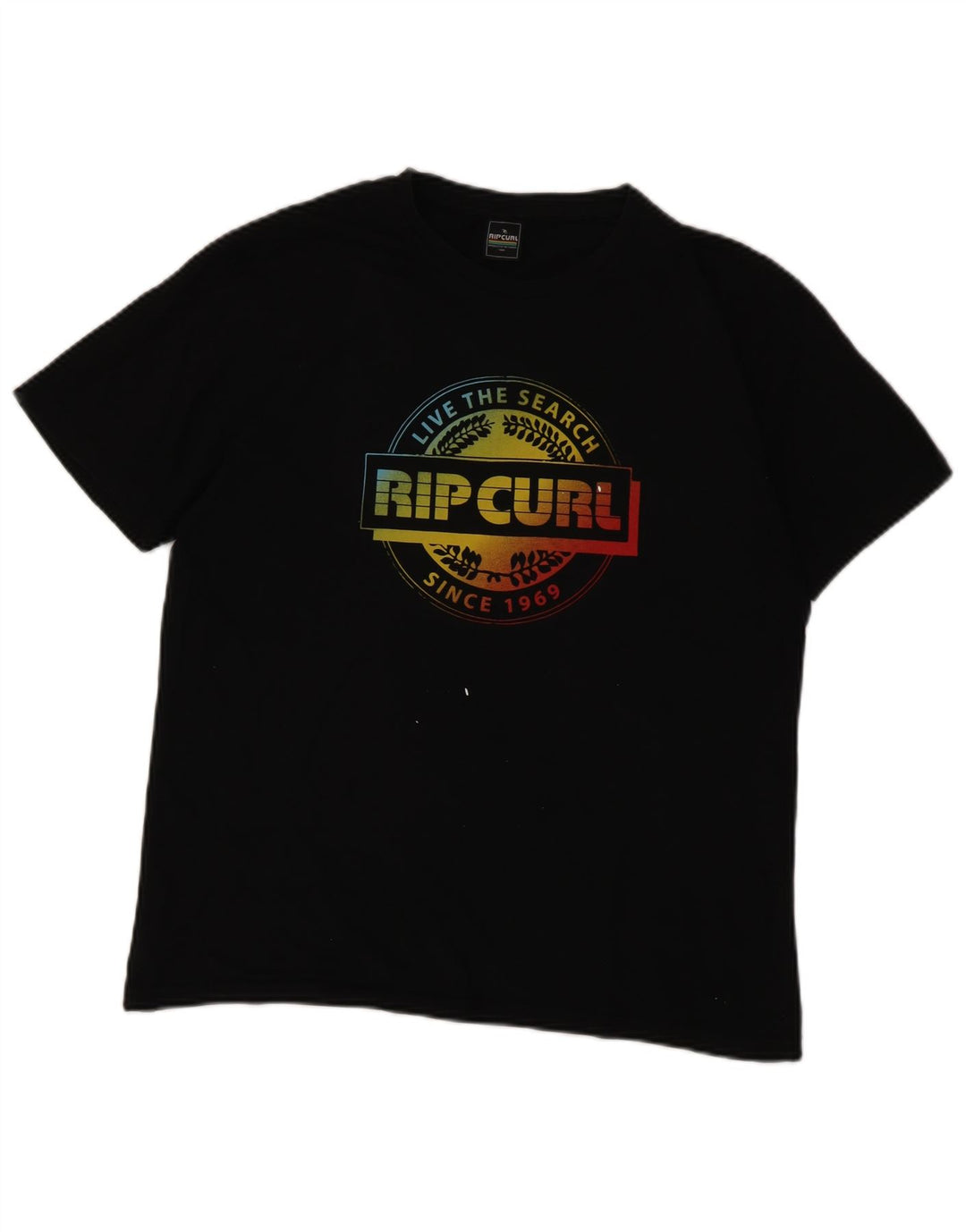 Męska koszulka z grafiką Rip Curl, bawełniana, średnia czarna