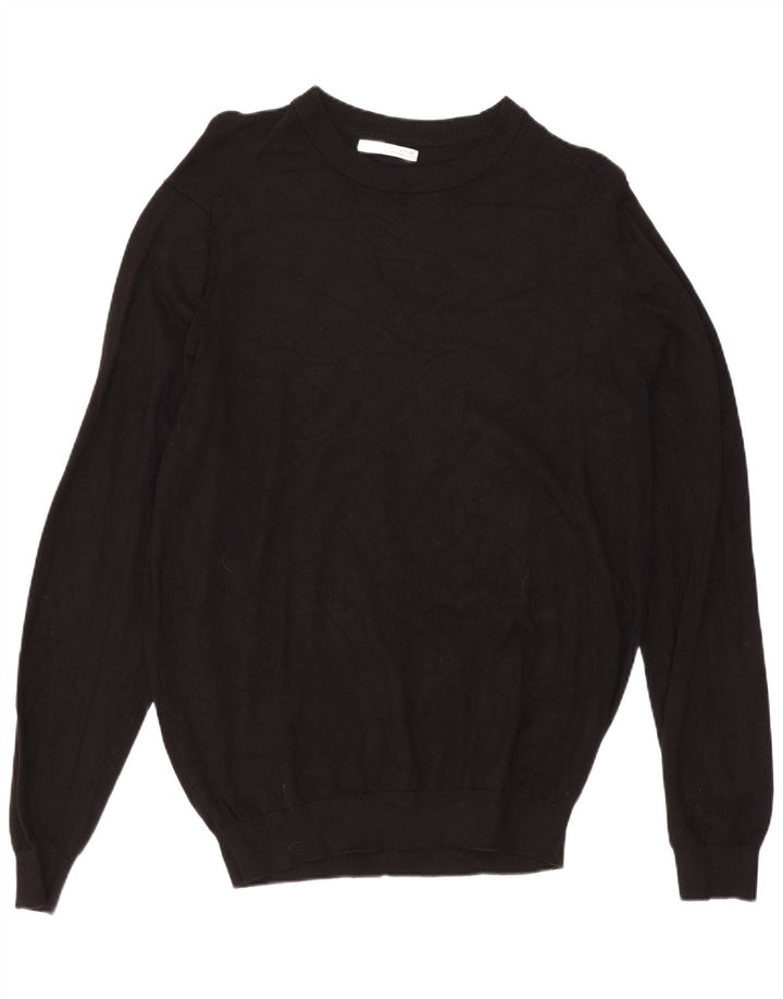 Męski sweter z dekoltem w łódkę Zara, średni czarny
