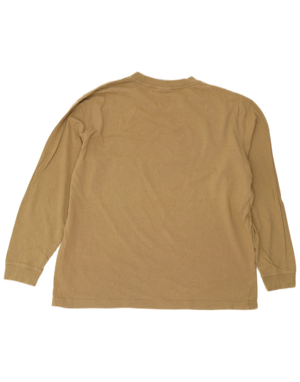 Męski top Zara z długim rękawem XL, beżowy, bawełniany