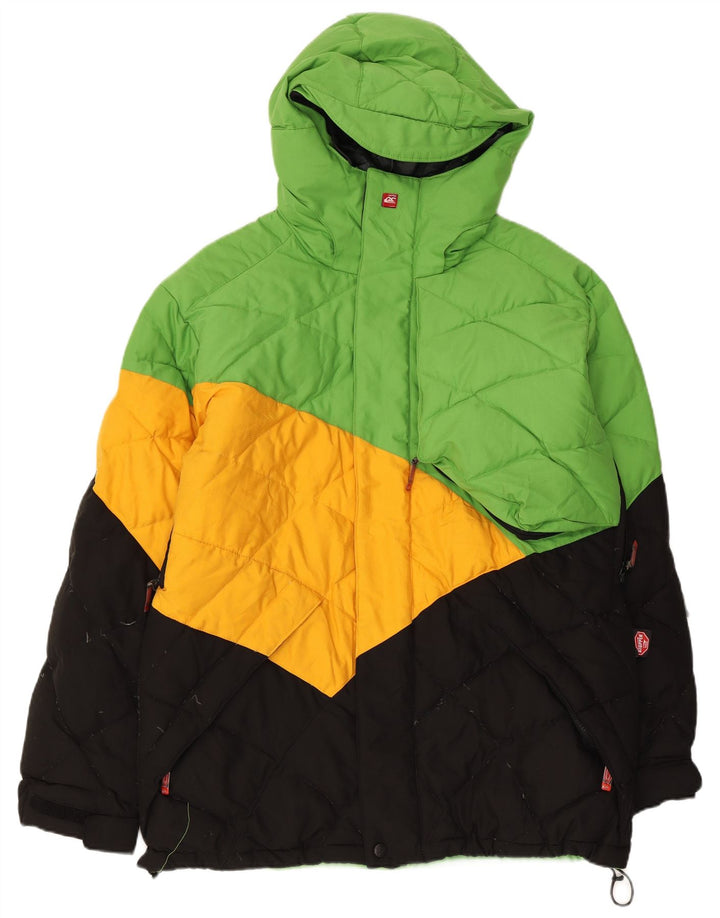Męska ocieplana kurtka z kapturem Quiksilver UK 36, mała, wielokolorowa