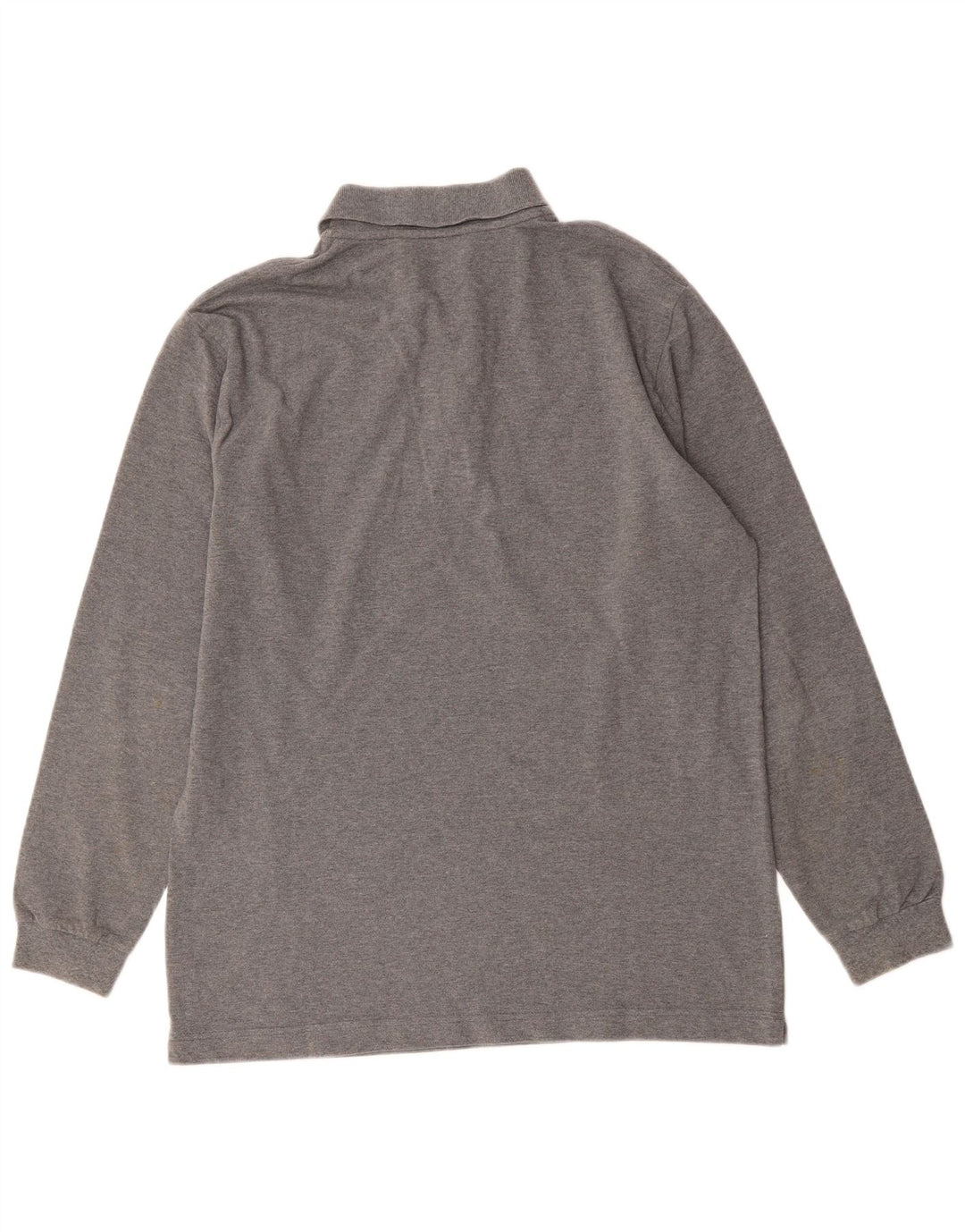 KAPPA Mens Long Sleeve Polo Shirt Large Grey Cotton