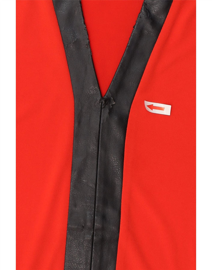 Damska bluzka Calvin Klein Top UK 10, mała, czerwona, poliester z blokami kolorów