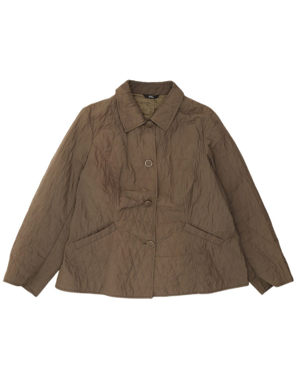 Marks & Spencer Damska pikowana kurtka UK 22 3XL Zielony poliester