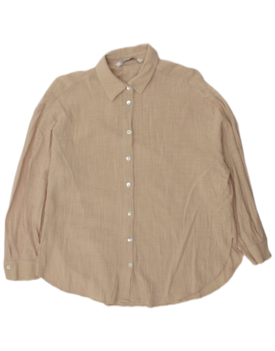 Damska koszula oversize Zara UK 6 XS, beżowa, bawełniana