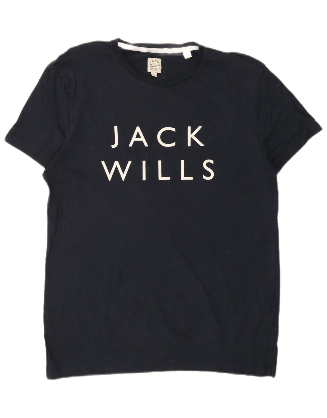 Męska koszulka z grafiką JACK WILLS, średnia, granatowa, bawełniana