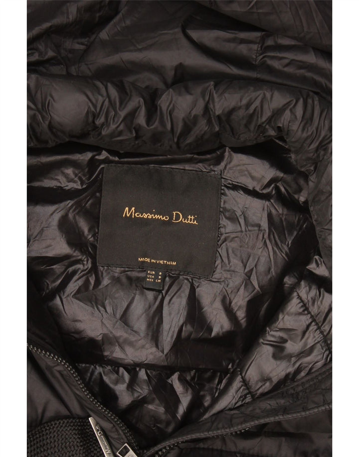 Damska wyściełana kamizelka z kapturem Massimo Dutti UK 10, mała czarna