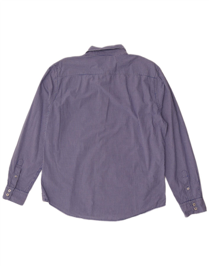 Koszula męska Slim Fit Boden, duża, niebieska bawełniana kratka