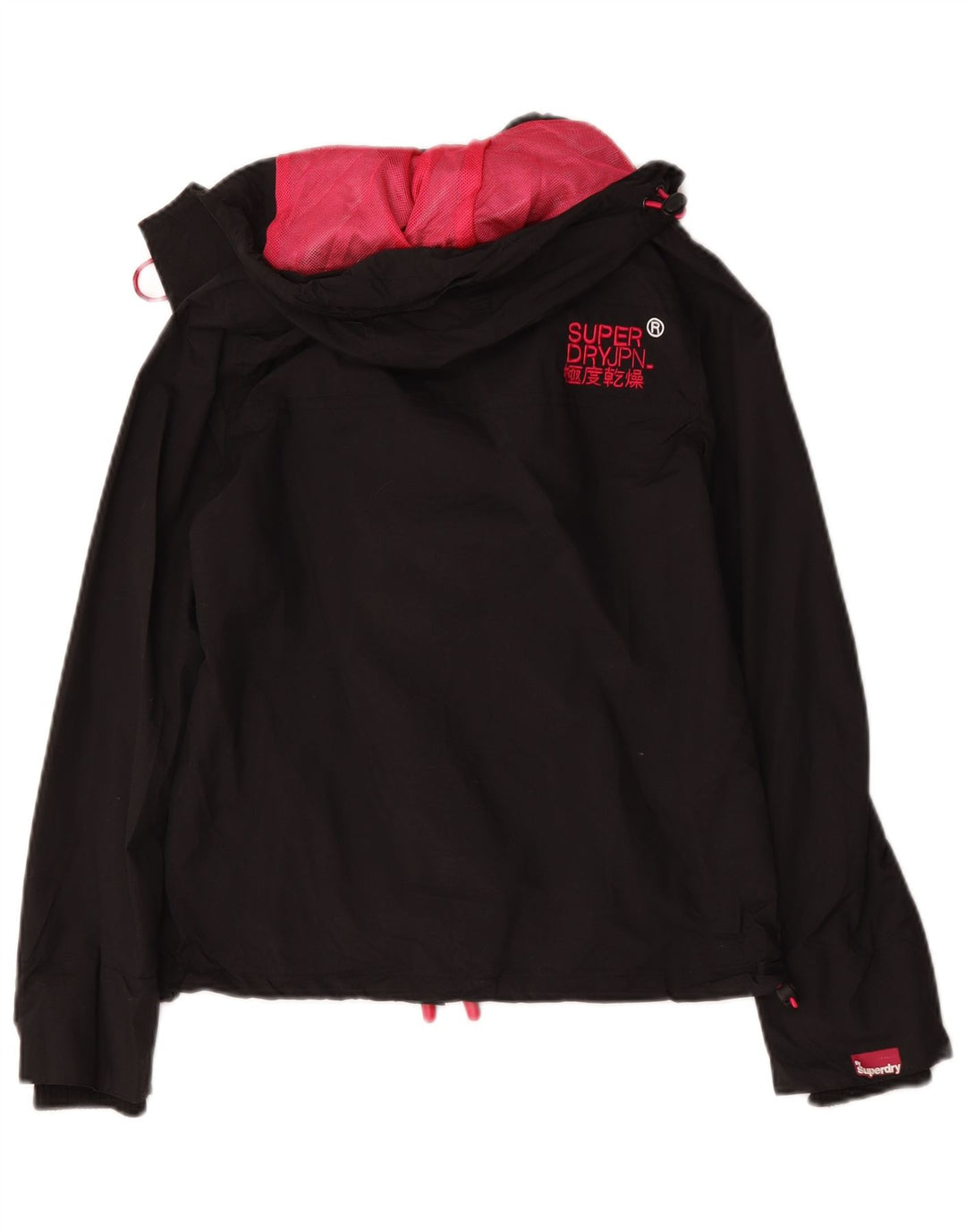 Damska wiatrówka z kapturem Superdry UK 10, mała czarna