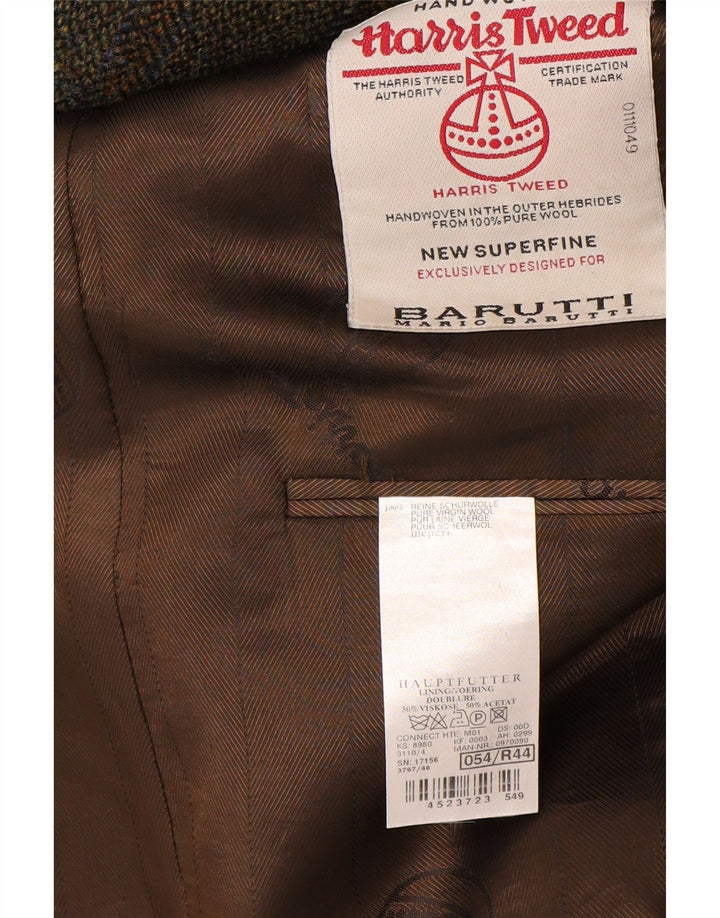 Mario Barutti Męska marynarka Harris Tweed IT 54 2XL Khaki w kratkę