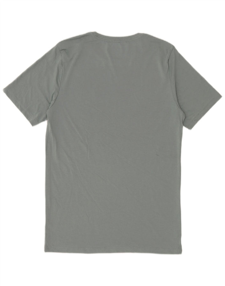 Męski T-shirt z grafiką Calvin Klein, mały, szary, bawełniany