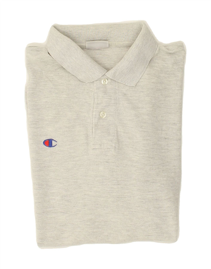 CHAMPION Mens Polo Shirt Medium Grey Vintage Champion and Second-Hand Champion from Messina Hembry 
