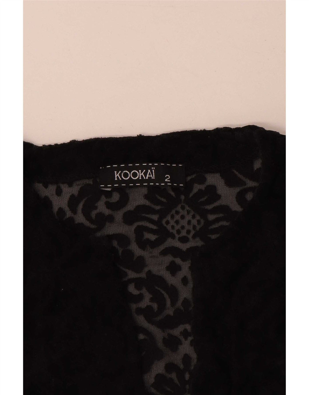 Damski top oversize Kookai, prześwitujący US 2 XS, czarny w kwiaty