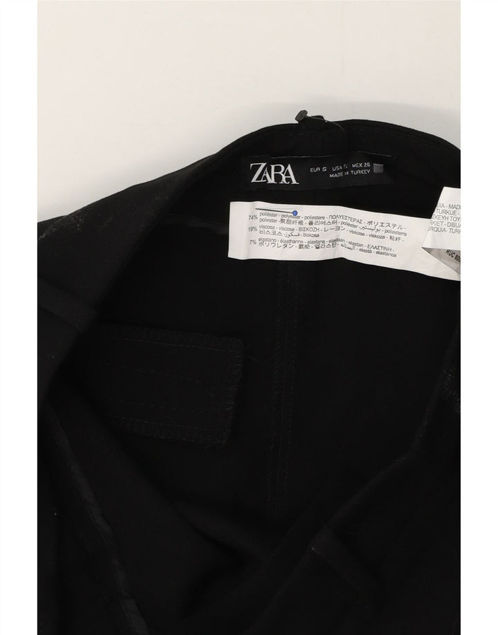 Spodnie damskie Zara Bootcut Chino, małe W26 L31, czarne, poliestrowe