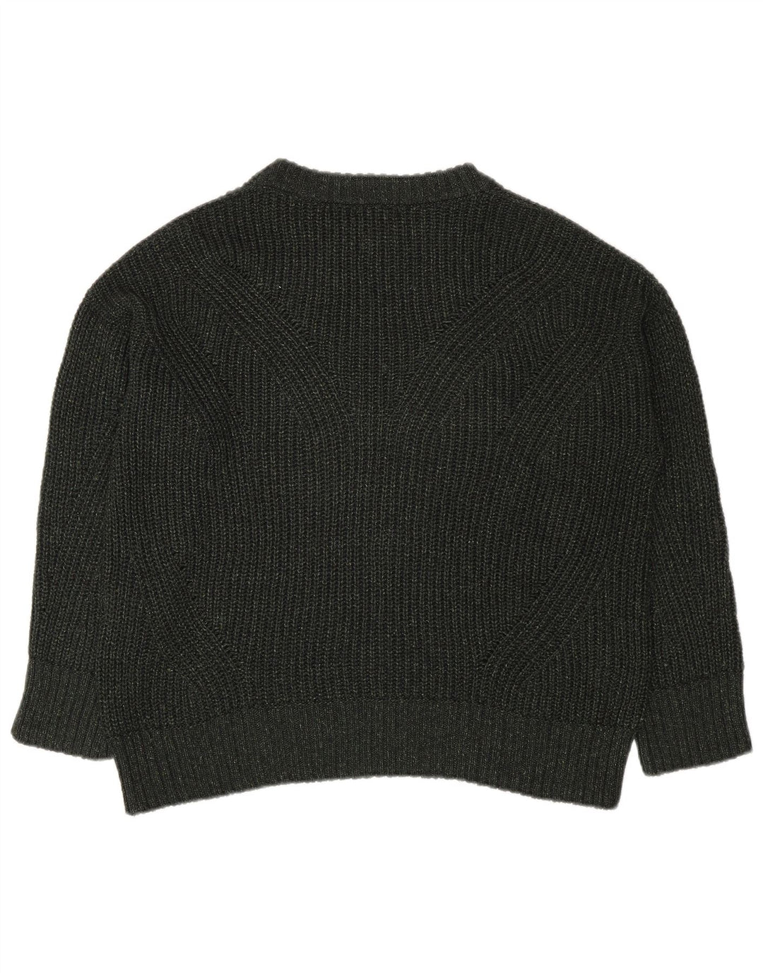 Damski sweter oversize Massimo Dutti z okrągłym dekoltem, UK 14, średni khaki