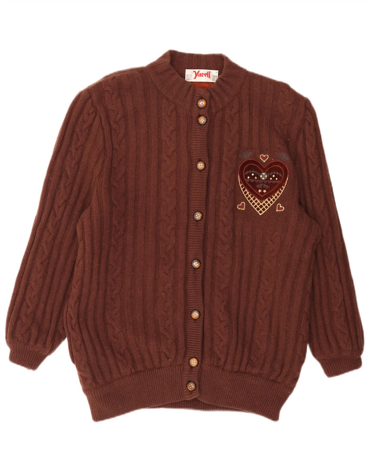 Damski sweter oversize Yarell UK 14, duży brązowy