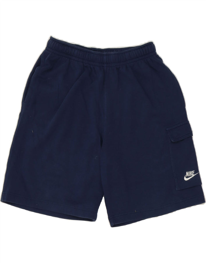 NIKE Mens Sport Shorts Small  Navy Blue Cotton Vintage Nike and Second-Hand Nike from Messina Hembry 
