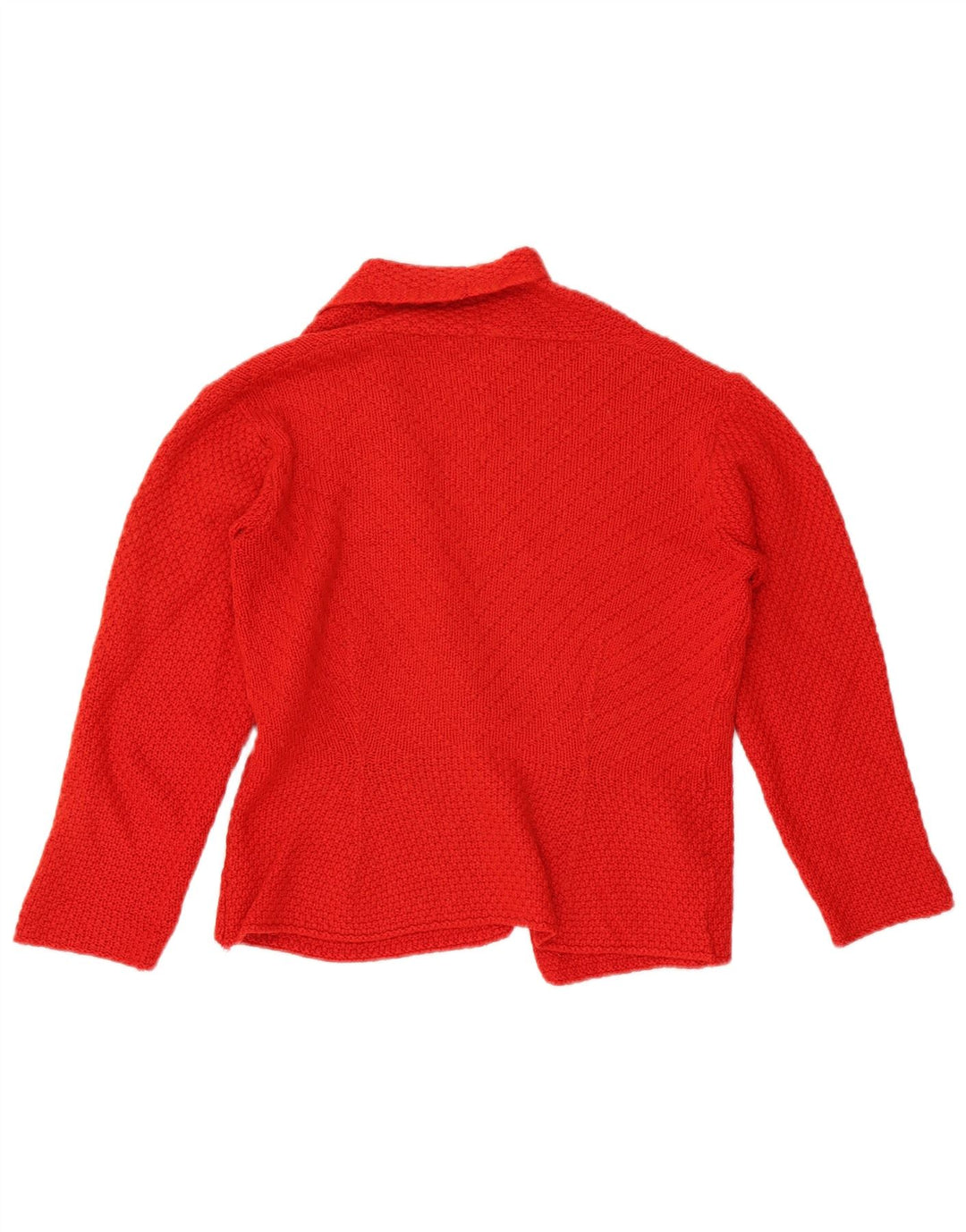 Marks & Spencer Damski sweter rozpinany, rozpinany, UK 10, mała, czerwona wełna