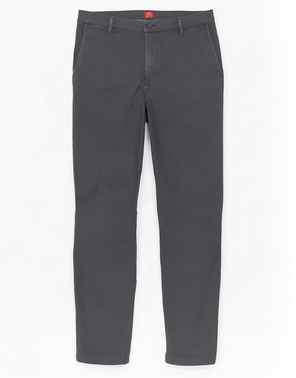 Męskie standardowe zwężane spodnie chino Levi's W34 L34 Szara bawełna