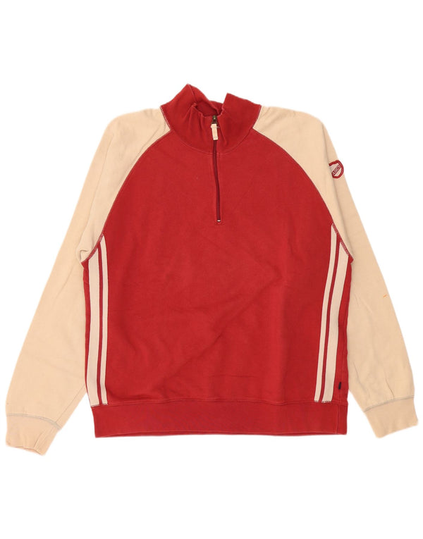 Męska bluza ASICS z zamkiem błyskawicznym, 2XL, bawełniana w kolorze czerwonym