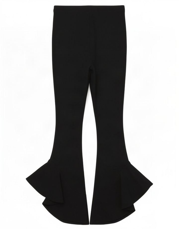 Damskie spodnie Flare Topshop UK 14, duże, czarne, poliestrowe
