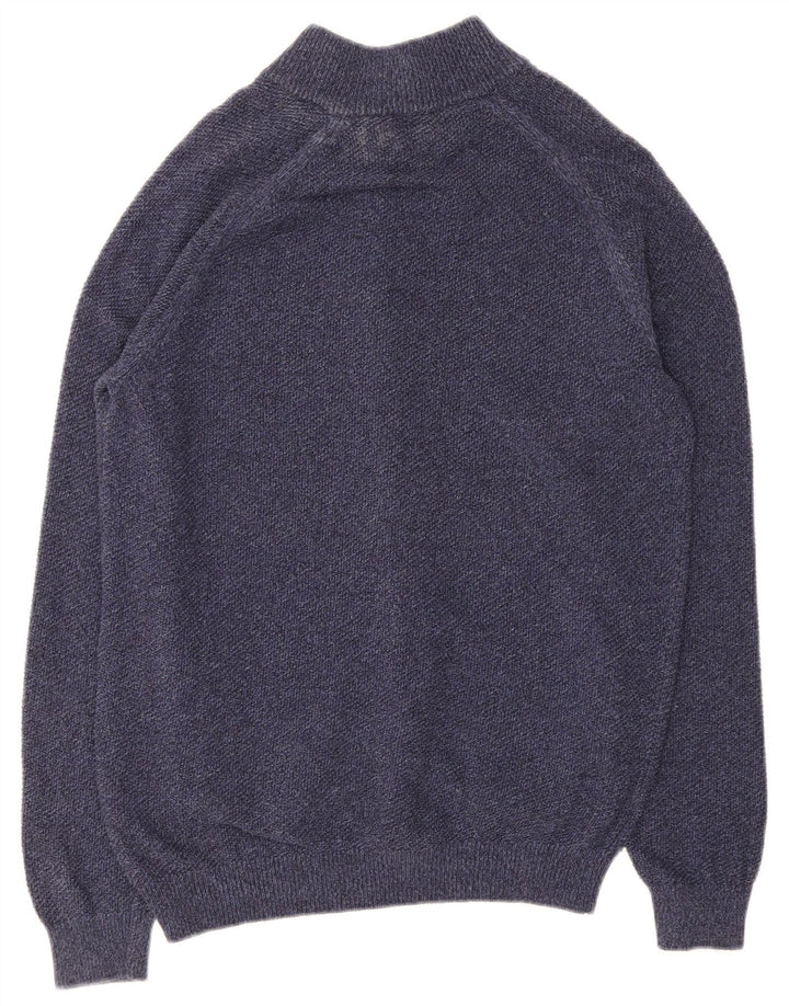 Męski sweter rozpinany Massimo Dutti, duży, granatowy, bawełniany