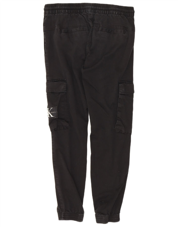 Spodnie damskie Calvin Klein Joggers Cargo Medium W30 L28 Czarna bawełna