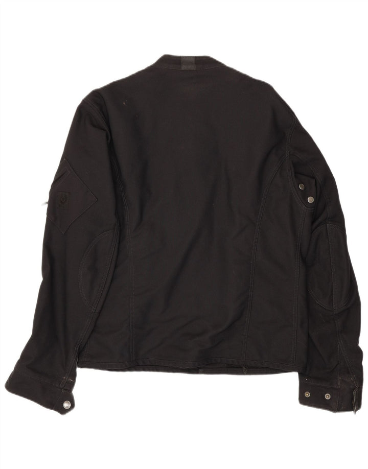 BELSTAFF Mens Bomber Jacket UK 40 Large Black Nylon
