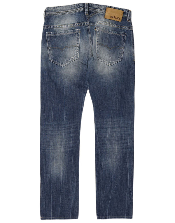 Diesel Męskie Thavar Distressed Slim Skinny Jeans W31 L31 Niebieski
