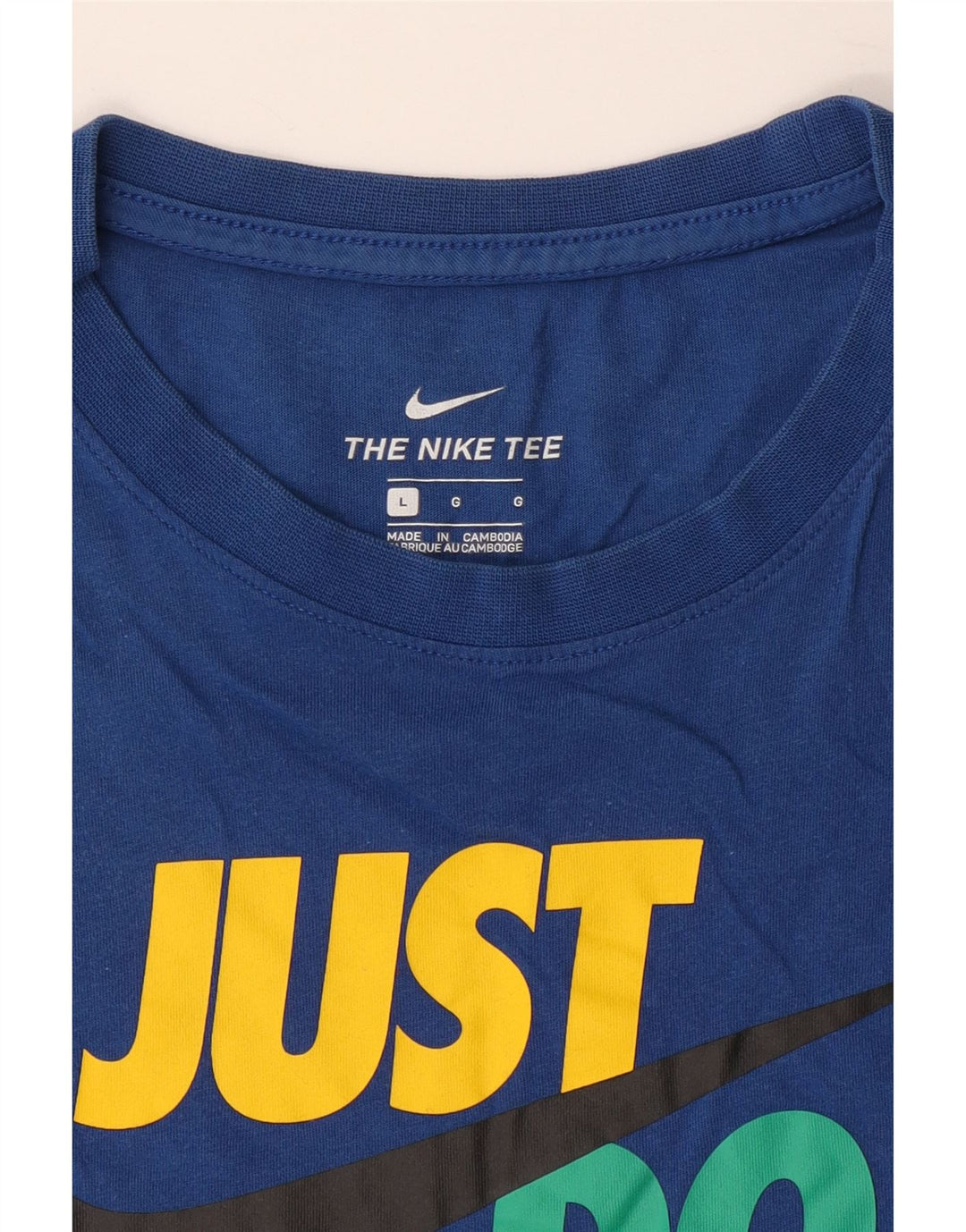 Męski T-shirt z grafiką NIKE, duży, niebieski