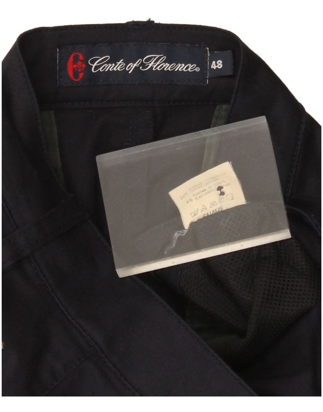 Męskie spodnie garniturowe CONTE OF FLORENCE IT 48 Medium W32 L33 Granatowe