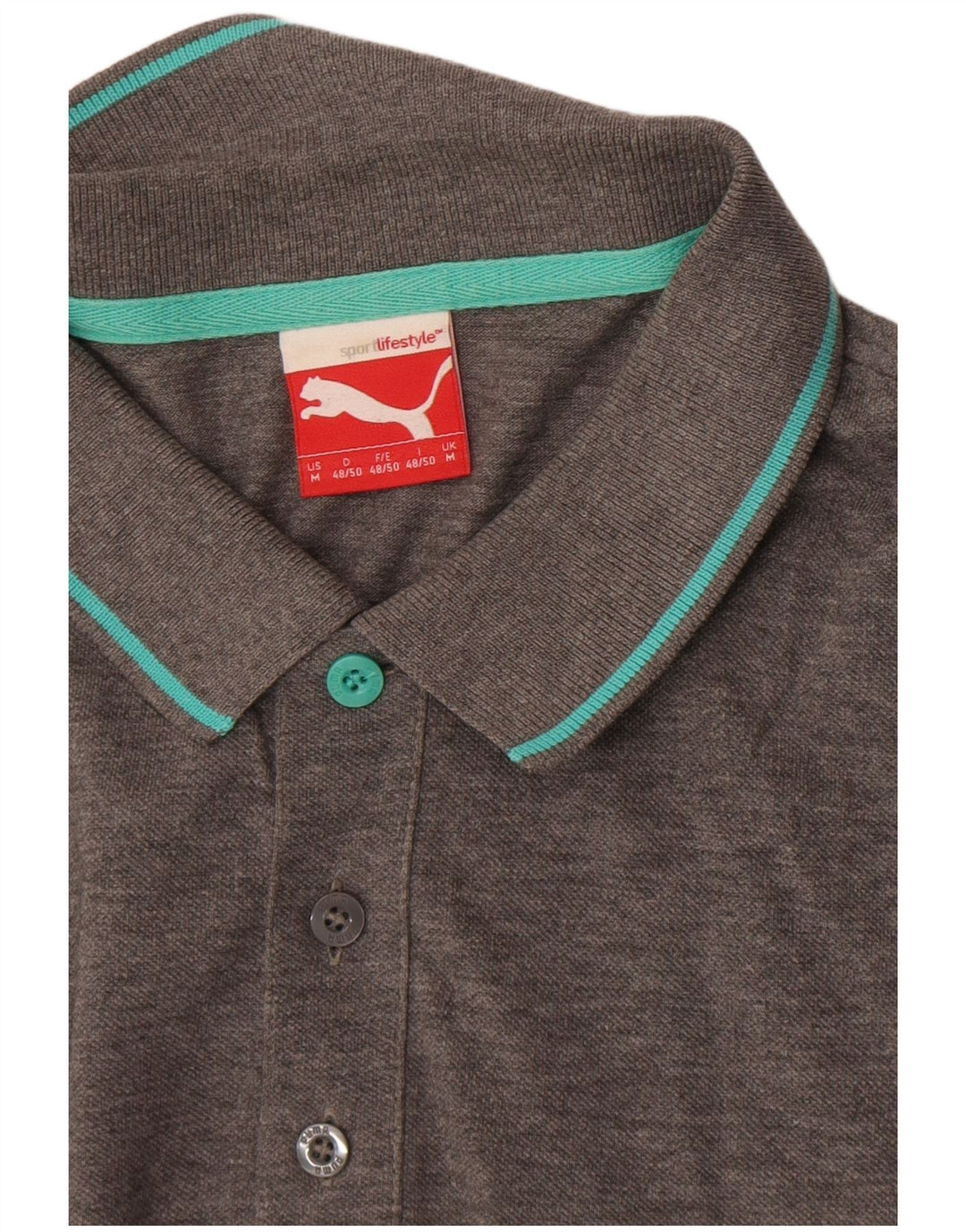 Męska koszulka polo Puma, średnioszara