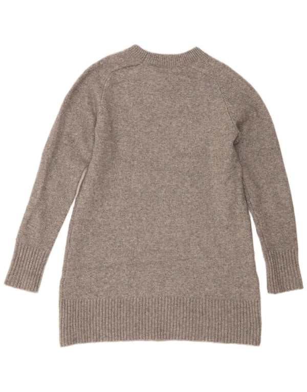 Damski sweter Zara o długim kroju i luźnym kroju z okrągłym dekoltem, UK 6 XS, szary