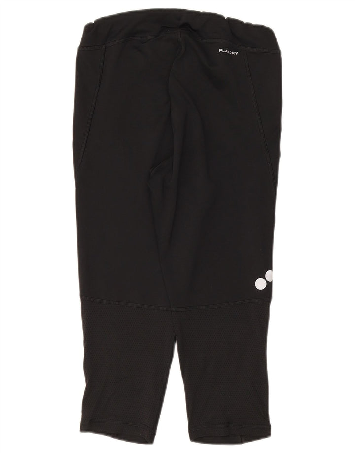 Damskie legginsy Reebok Capri UK 8/10, małe, czarne, poliestrowe