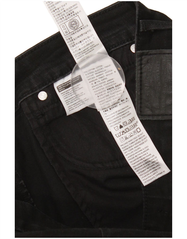 Damskie jeansy Levi's 712 Slim W30 L30 Czarna bawełna